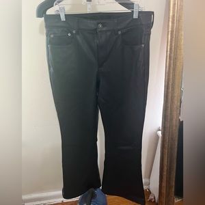 EUC black leather American Eagle size 14 jeans